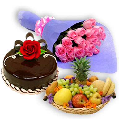 Fruits Flower N Cake